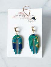 Load image into Gallery viewer, Clay - Jewel Tones - Tiered Arches Dangles 2.0
