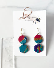 Load image into Gallery viewer, Clay - Jewel Tones - Geometric Dangles
