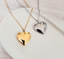 Load image into Gallery viewer, Heart Locket Necklace — Leave Notes at Checkout
