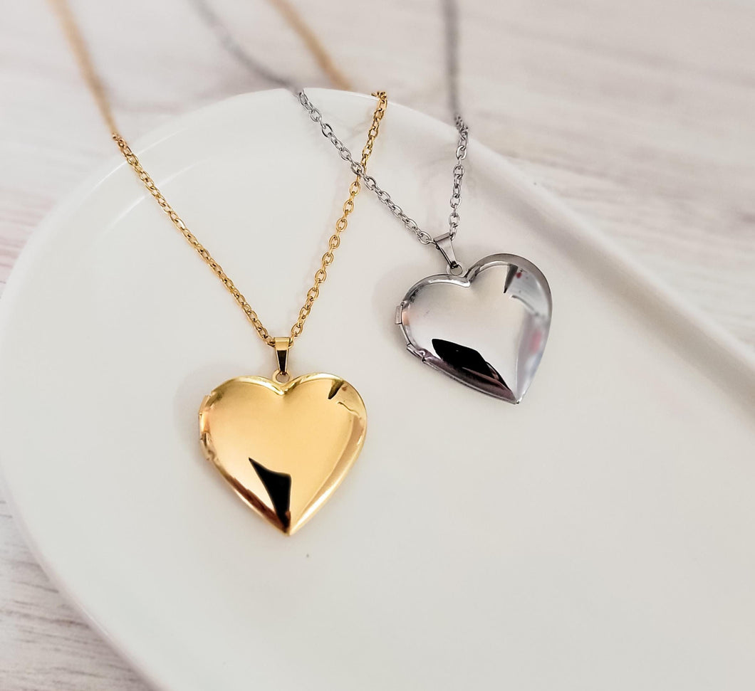 Heart Locket Necklace — Leave Notes at Checkout