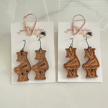 Load image into Gallery viewer, Wooden - Cheer Mom Dangles
