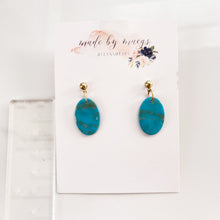 Load image into Gallery viewer, Turquoise Rodeo - Oval Dangles
