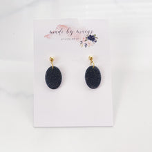 Load image into Gallery viewer, Clay - Black with Gold Flakes - Dangles
