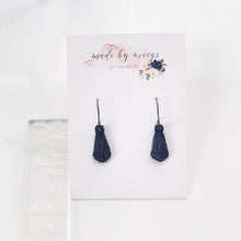 Load image into Gallery viewer, Clay - Black Mini Fringe - Dangles
