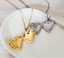 Load image into Gallery viewer, Heart Locket Necklace — Leave Notes at Checkout
