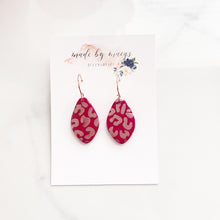 Load image into Gallery viewer, Valentine’s Collection - Burgundy &amp; Rose Gold Skinny Dangles
