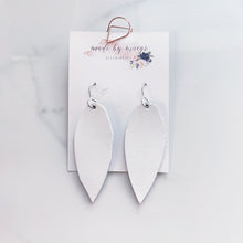 Load image into Gallery viewer, Leather - White - Skinny Pointed Dangles
