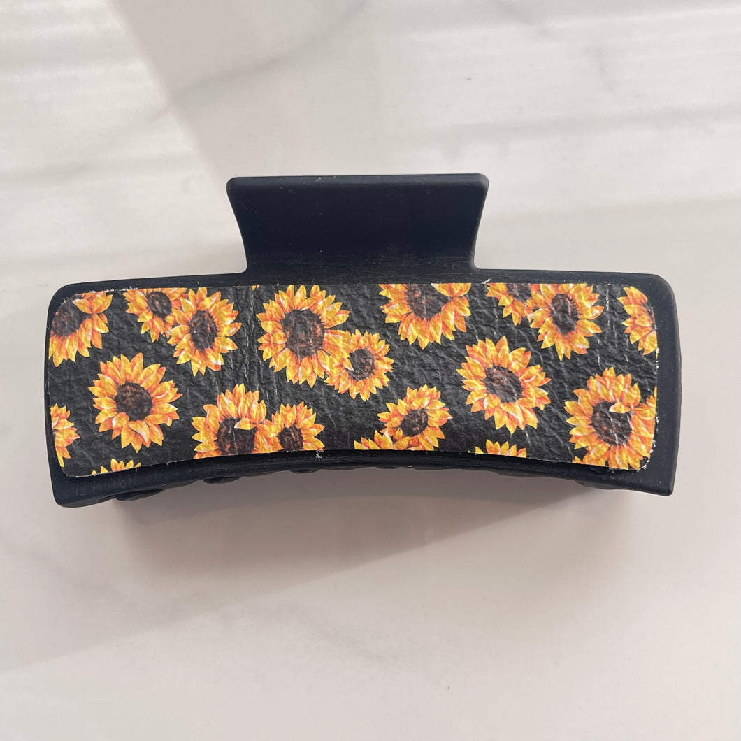 Claw Clip - 4” - Sunflowers