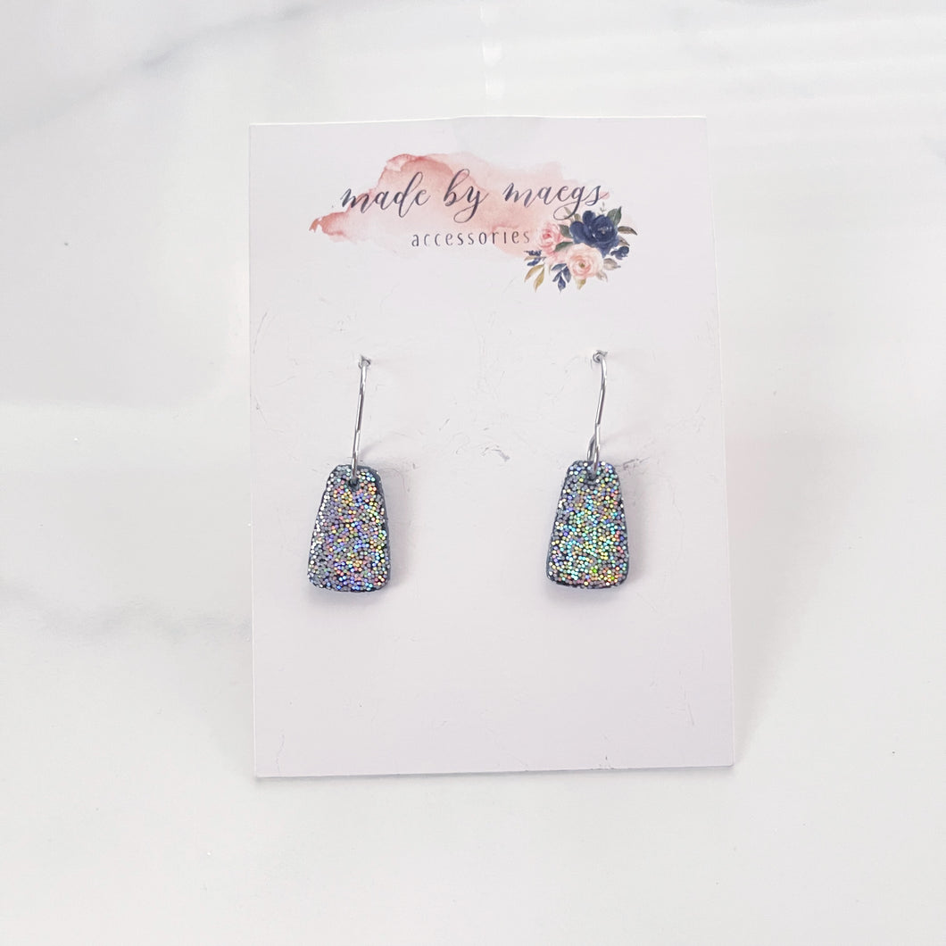 Clay - Holographic Glitter Mini Rectangles- Dangles