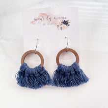 Load image into Gallery viewer, Macrame - Navy Blue Dangles
