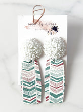 Load image into Gallery viewer, Leather - Christmas - Chevron Dangles
