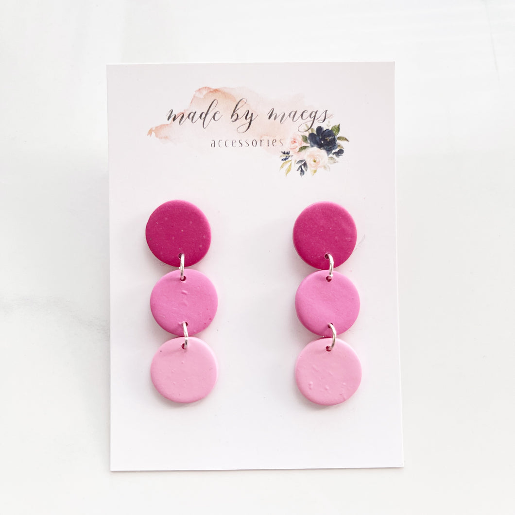 Clay - Ombre Triple Pink Dots - Posts