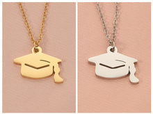 Load image into Gallery viewer, Graduation Cap Necklace — Leave Notes at Checkout
