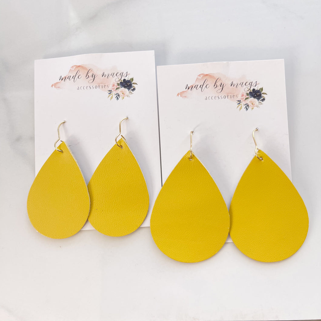 Leather - Sunflower Yellow - Classic Drops