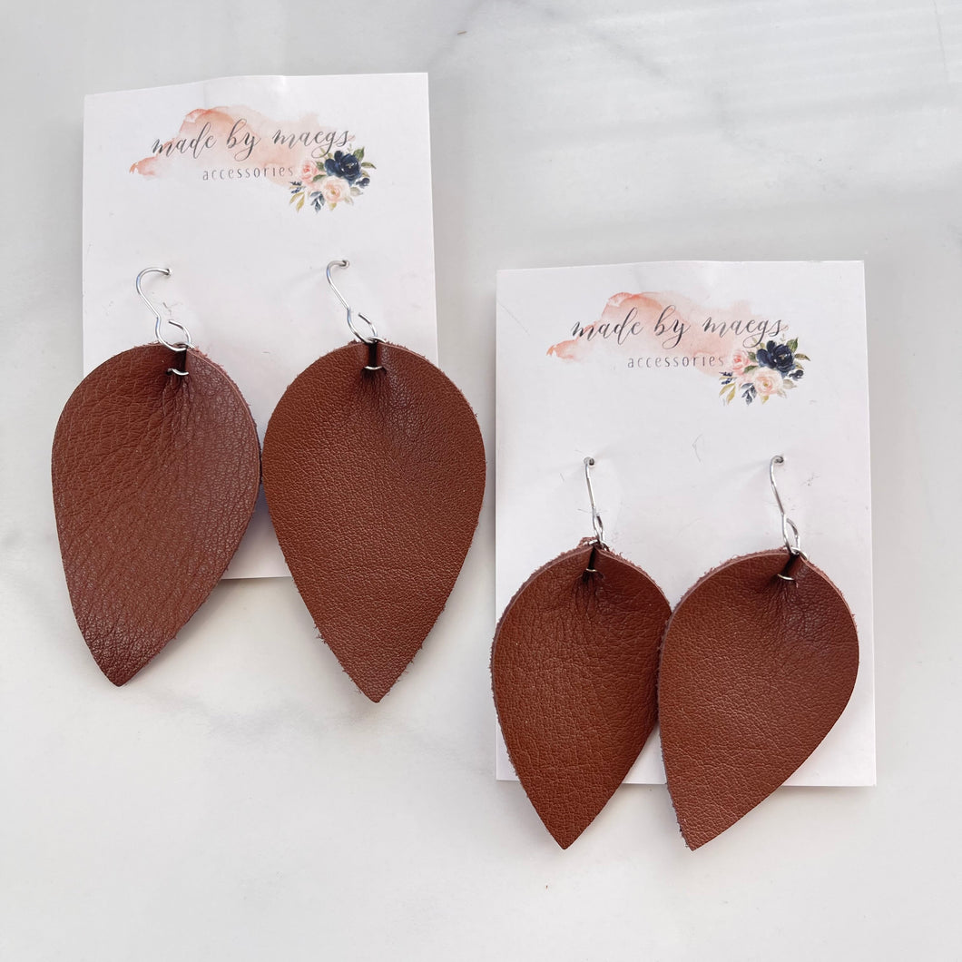 Leather - Coffee Brown - Pinched Drops