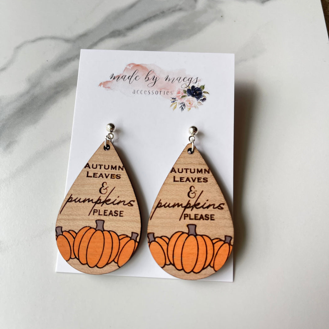 Autumn Leaves and Pumpkins Please