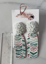 Load image into Gallery viewer, Leather - Christmas - Chevron Dangles
