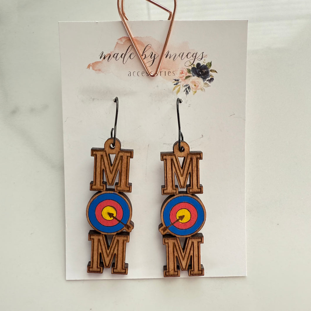 Wooden - Archery Mom Dangles