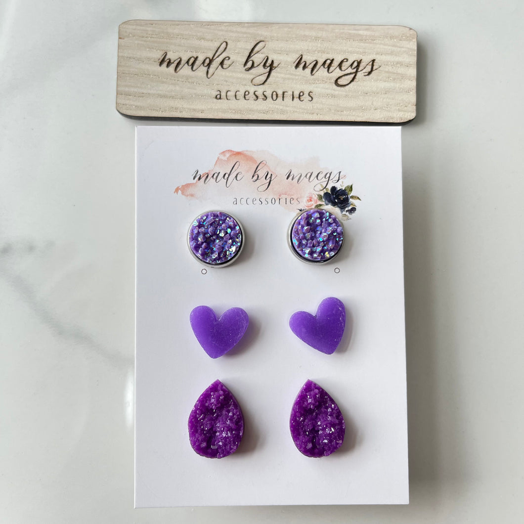 Valentine’s Collection - Purple Triple Stud Pack