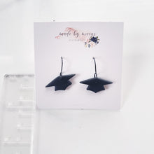 Load image into Gallery viewer, Clay - Black Graduation Caps - Dangles
