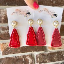 Load image into Gallery viewer, Red Christmas Tree Dangles
