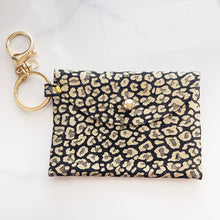 Load image into Gallery viewer, Wallet - Black and Gold Leopard
