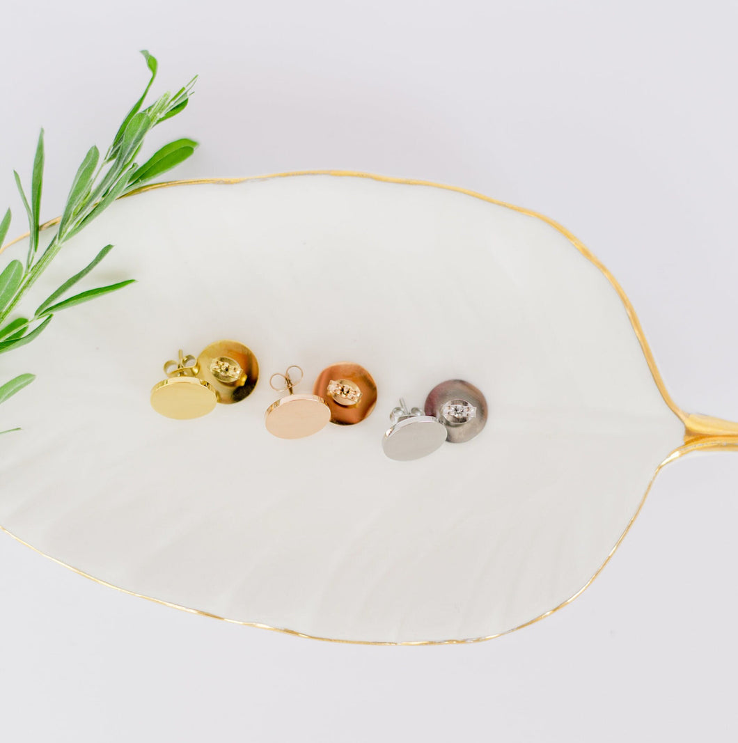 Circle Stud/Post Earrings — Leave Notes at Checkout