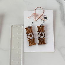 Load image into Gallery viewer, Wooden - Soccer Mom Dangles
