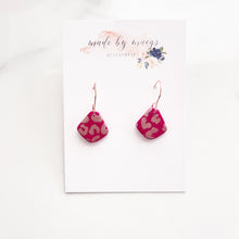 Load image into Gallery viewer, Valentine’s Collection - Burgundy &amp; Rose Gold Skinny Dangles
