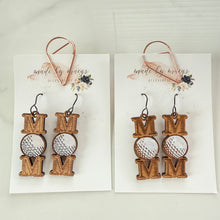 Load image into Gallery viewer, Wooden - Golf Mom Dangles
