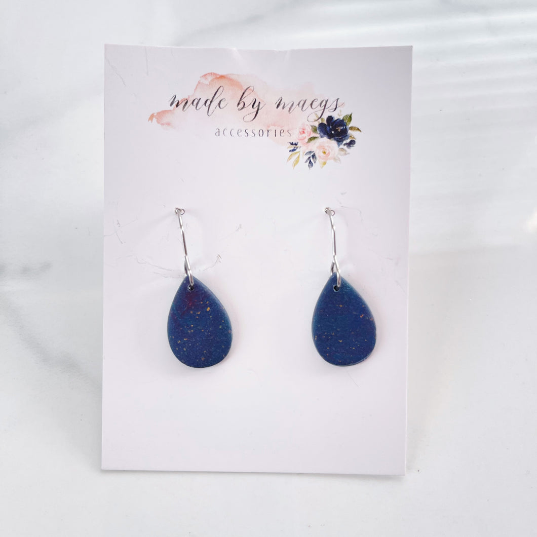 Clay - Navy - Mini Classic Dangles