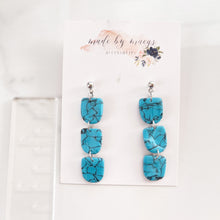 Load image into Gallery viewer, Turquoise Rodeo - Triple Layer Dangles
