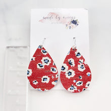 Load image into Gallery viewer, Leather - Red Floral - Classic Drops
