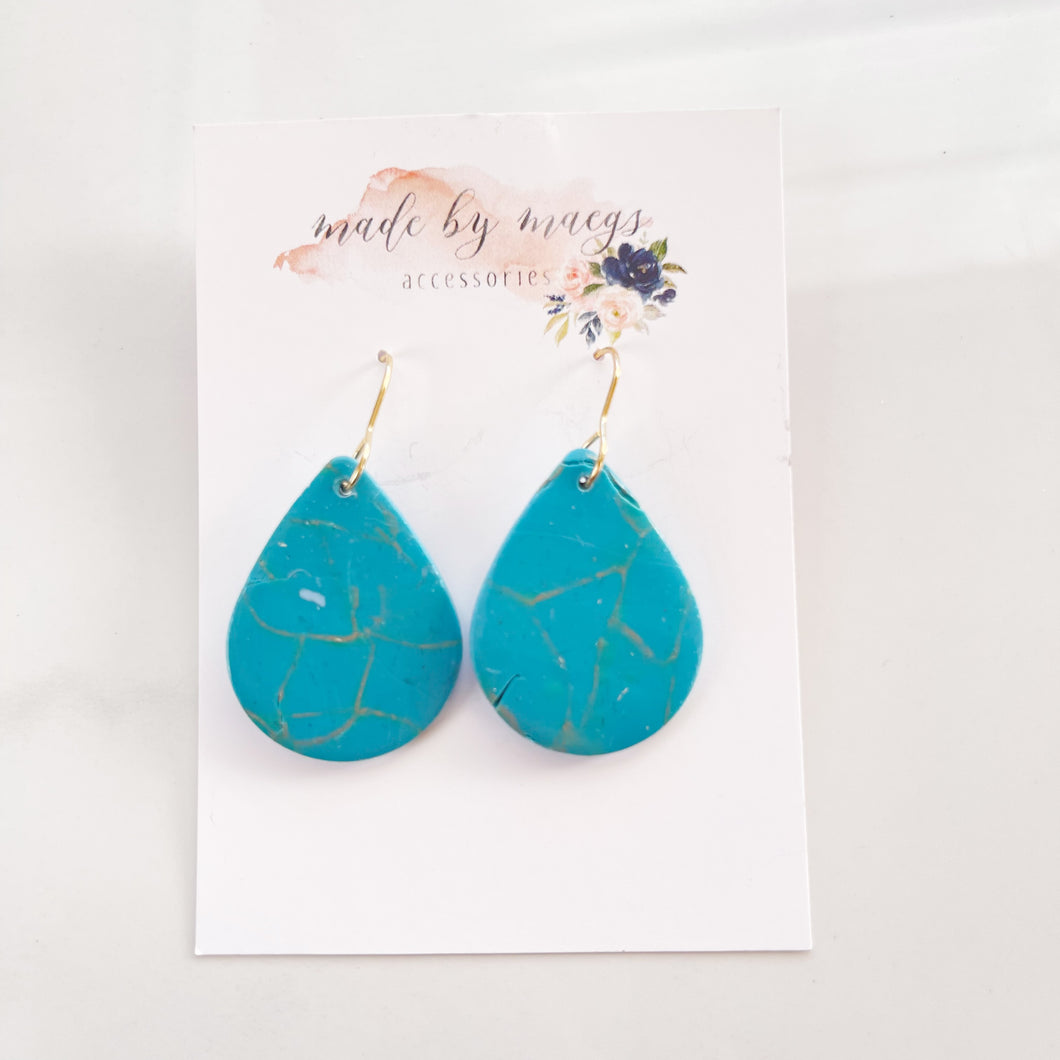 Clay - Turquoise Drops - Dangles