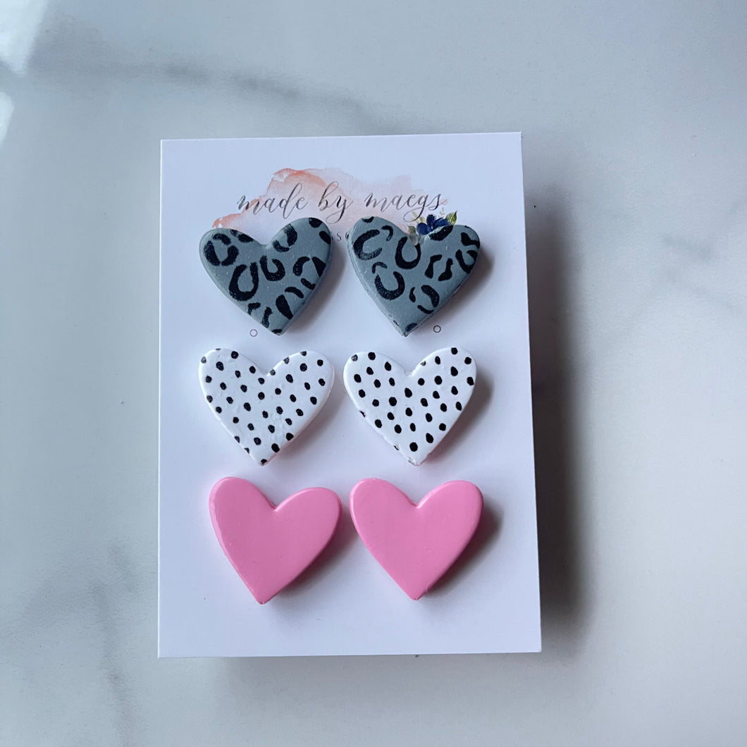 Valentine’s Collection - Triple Heart Stud Pack