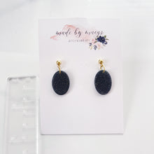 Load image into Gallery viewer, Clay - Black with Gold Flakes - Dangles
