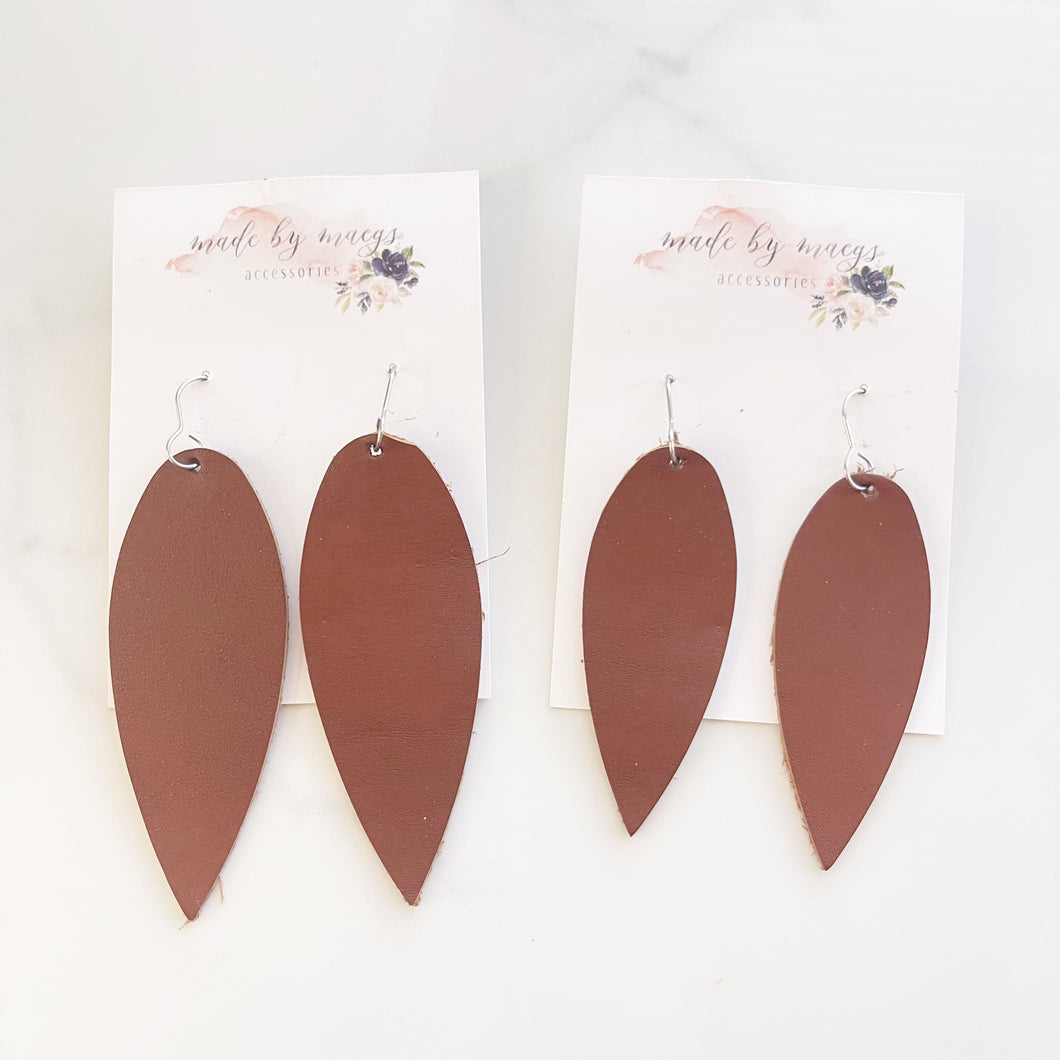 Leather - Coffee Brown - Dagger Drops