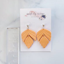 Load image into Gallery viewer, Clay - Dreamsicle Feather - Dangles
