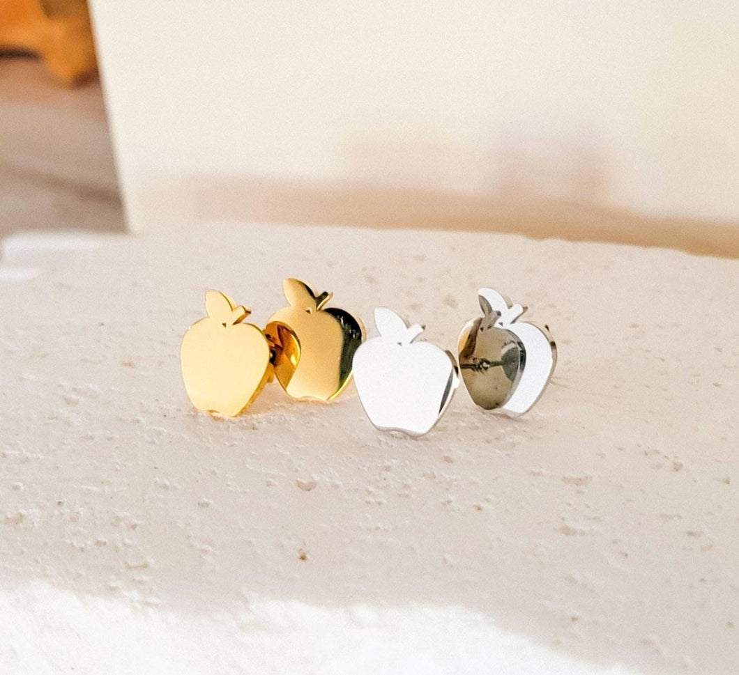 Apple Stud/Post Earrings — Leave Notes at Checkout