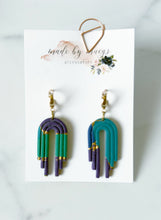 Load image into Gallery viewer, Clay - Jewel Tones - Tiered Arches Dangles
