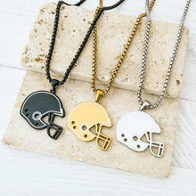 Load image into Gallery viewer, Football Helmet Necklace — Leave Notes at Checkout
