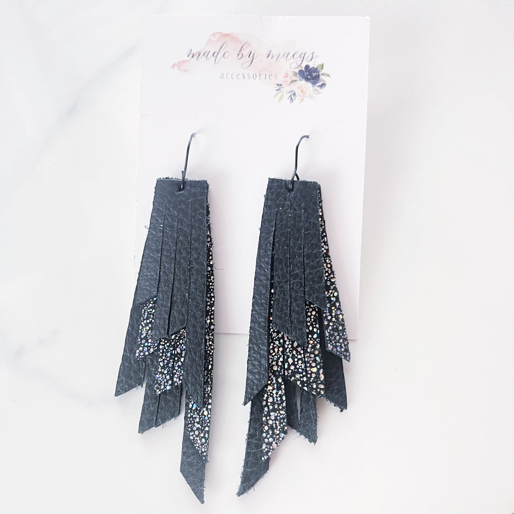 Leather - Triple Layer Fringe - Large Dangles