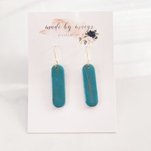 Load image into Gallery viewer, Clay - Turquoise Skinny Ovals - Dangles
