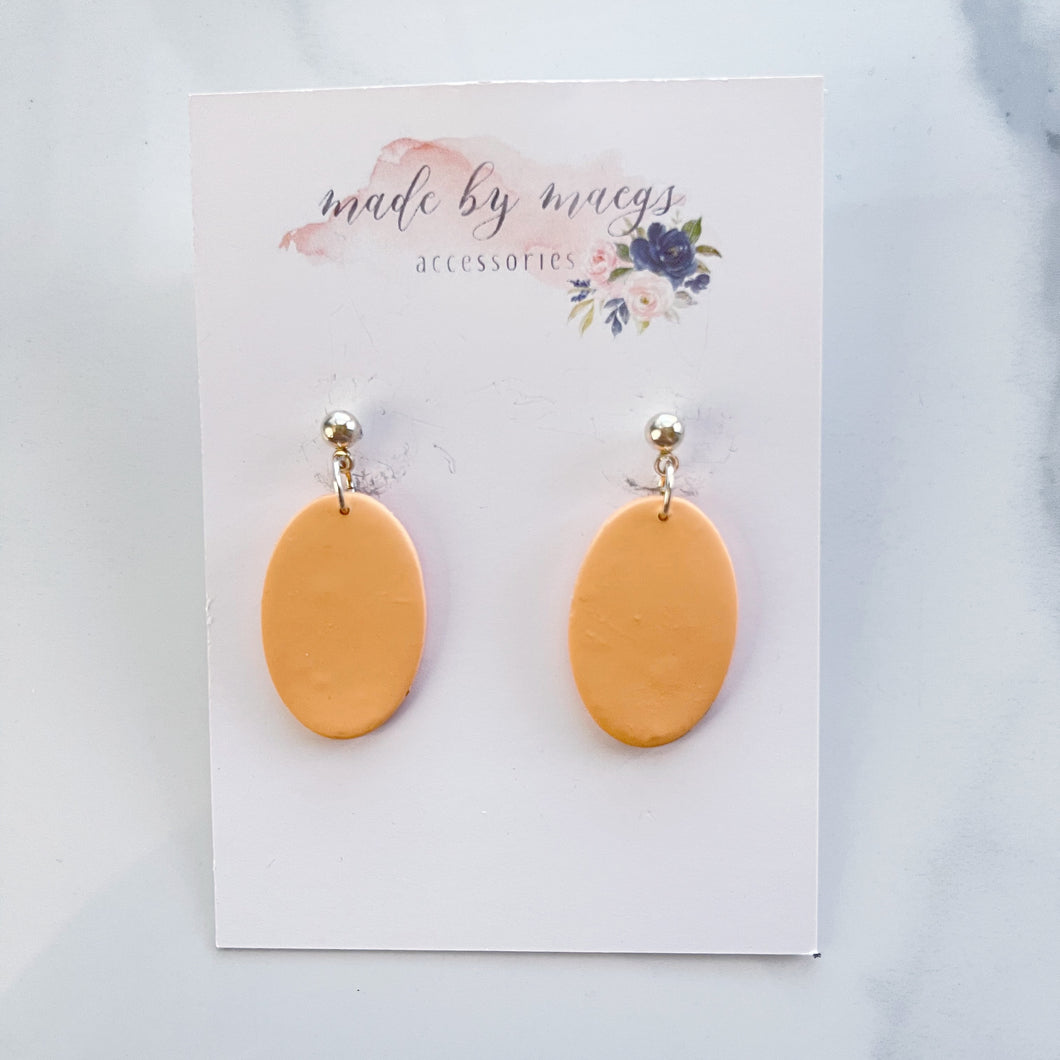 Clay - Dreamsicle Oval - Dangles