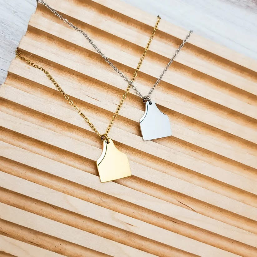 Cow Tag Necklace — Leave Notes at Checkout