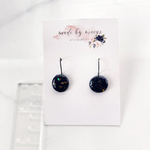 Load image into Gallery viewer, Clay - Black Opal Circles - Dangles
