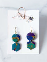 Load image into Gallery viewer, Clay - Jewel Tones - Geometric Dangles 2.0
