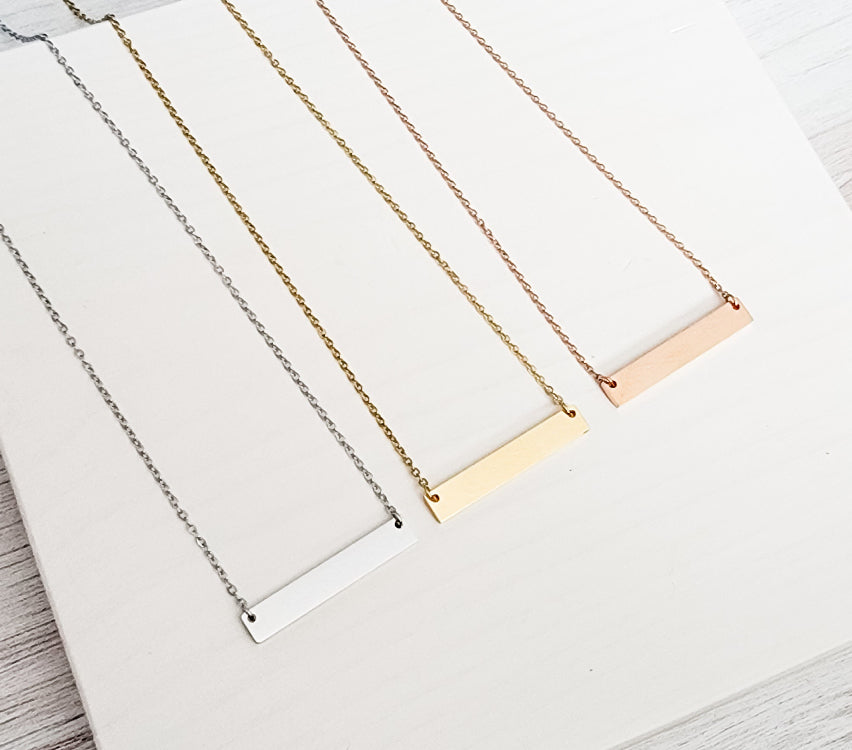 Small Bar Necklace — Leave Notes at Checkout
