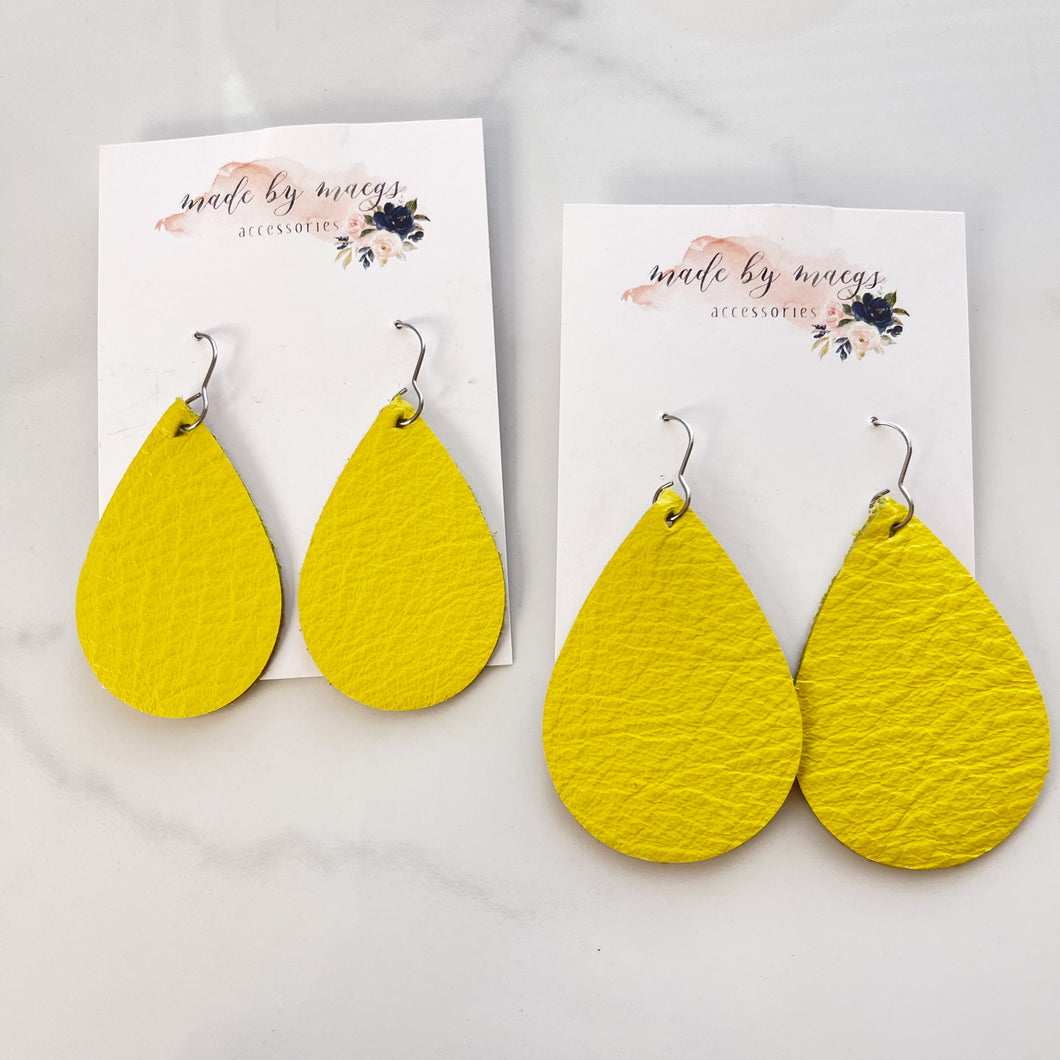 Leather - Sunshine Yellow - Classic Drops