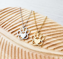 Load image into Gallery viewer, Paw Necklace — Leave Notes at Checkout
